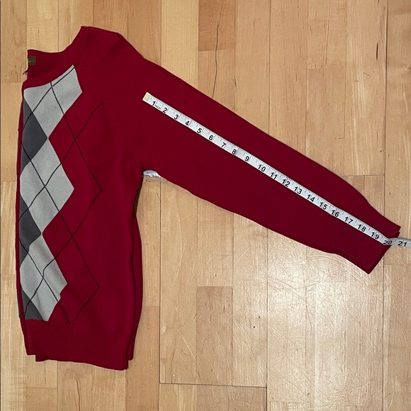 NWT Jessica Red Argyle Cardigan - Picture 6 of 9